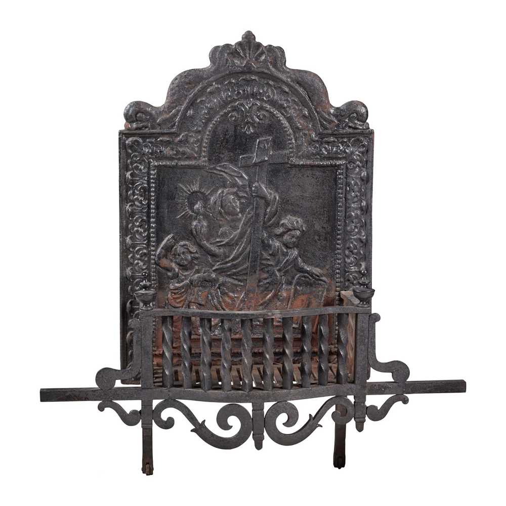 DUTCH CAST-IRON FIREBACK AND