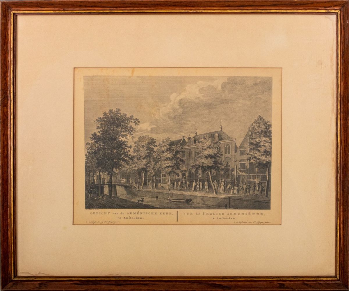 DUTCH CITYSCAPE ETCHING, 18TH C.