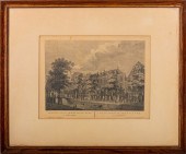 DUTCH CITYSCAPE ETCHING, 18TH