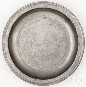 DUTCH DEEP PEWTER CHARGER, LAT