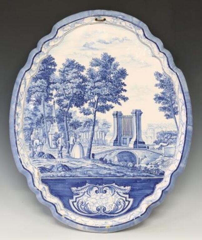 DUTCH DELFT BLUE & WHITE SCENIC