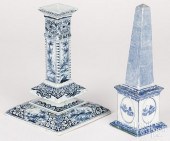 DUTCH DELFT CANDLESTICK, 19TH