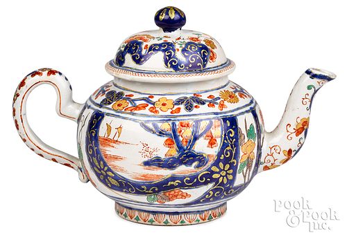 DUTCH DELFT DORE TEAPOT, EARLY 18TH