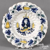 DUTCH DELFT LOBED PORTRAIT CHA