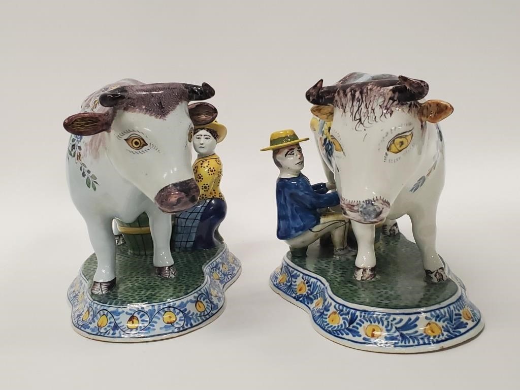 DUTCH DELFT POLYCHROME COW