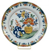 DUTCH DELFT POLYCHROME FLORAL