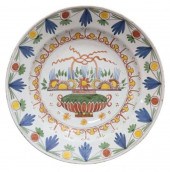 DUTCH DELFT POLYCHROME FLOWER