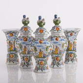 DUTCH DELFT POLYCHROMED FIVE P