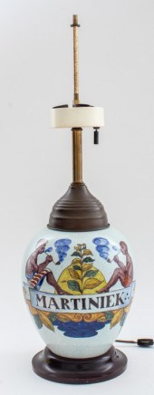 DUTCH DELFT STYLE TOBACCO DRUM
