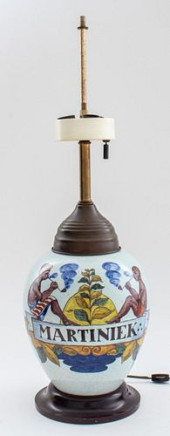 DUTCH DELFT STYLE TOBACCO DRUM