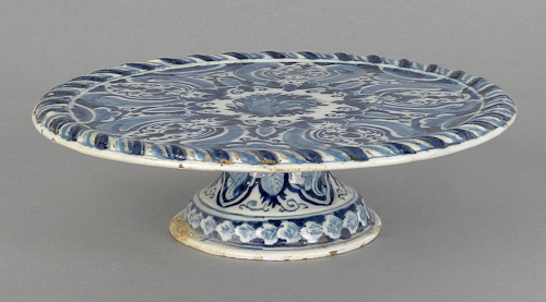 Dutch Delft tazza 18th c. with blue