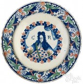 DUTCH DELFTWARE KING GEORGE I