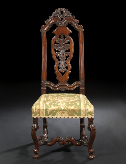 Dutch Elaborately Carved Walnut