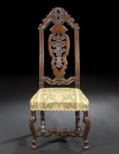 Dutch Elaborately Carved Walnu