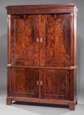 DUTCH FIGURED MAHOGANY LINEN P