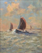 DUTCH FISHING BOATS PAINTING S