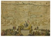 DUTCH HAND-COLORED MAP HOLY LA