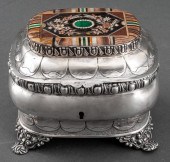 DUTCH HARDSTONE MOSAIC SILVER