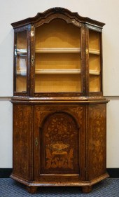 DUTCH INLAID FRUITWOOD TWO-PAR