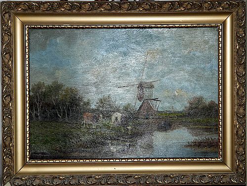 DUTCH LANDSCAPE PAINTINGOil on