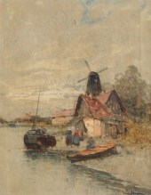 DUTCH LIFE ON THE RIVER DEPICT