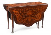DUTCH MAHOGANY AND MARQUETRY D