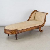 DUTCH MAHOGANY CHAISE LONGUEA