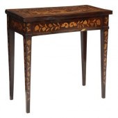 DUTCH MAHOGANY MARQUETRY FLIP-