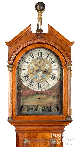DUTCH MAHOGANY TALL CASE CLOCK,