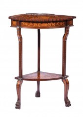 DUTCH MARQUETRY AND MAHOGANY C