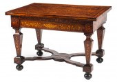 DUTCH MARQUETRY AND WALNUT CEN