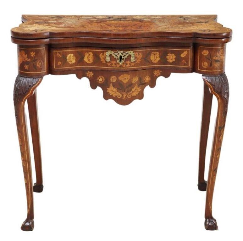 DUTCH MARQUETRY CARD TABLEDutch