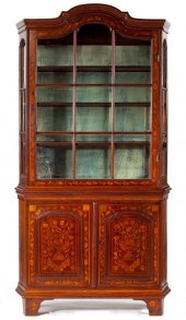 Dutch Marquetry Display Cabine