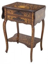 DUTCH MARQUETRY DROP-LEAF SIDE
