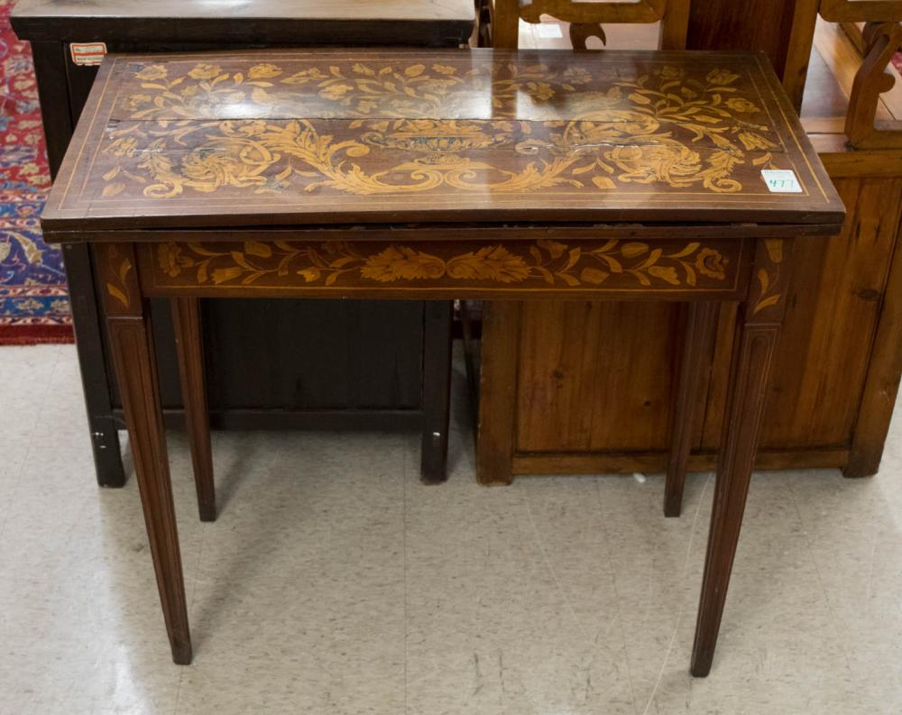 DUTCH MARQUETRY GAME TABLEDUTCH