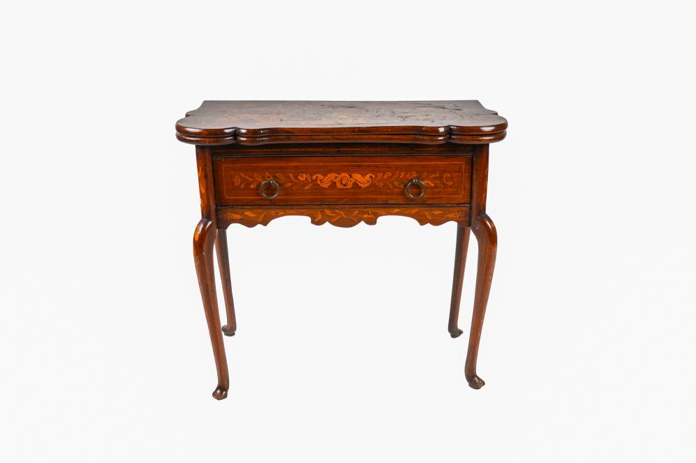 DUTCH MARQUETRY INLAID AND CARVED