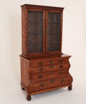 DUTCH MARQUETRY INLAID BOMBE S