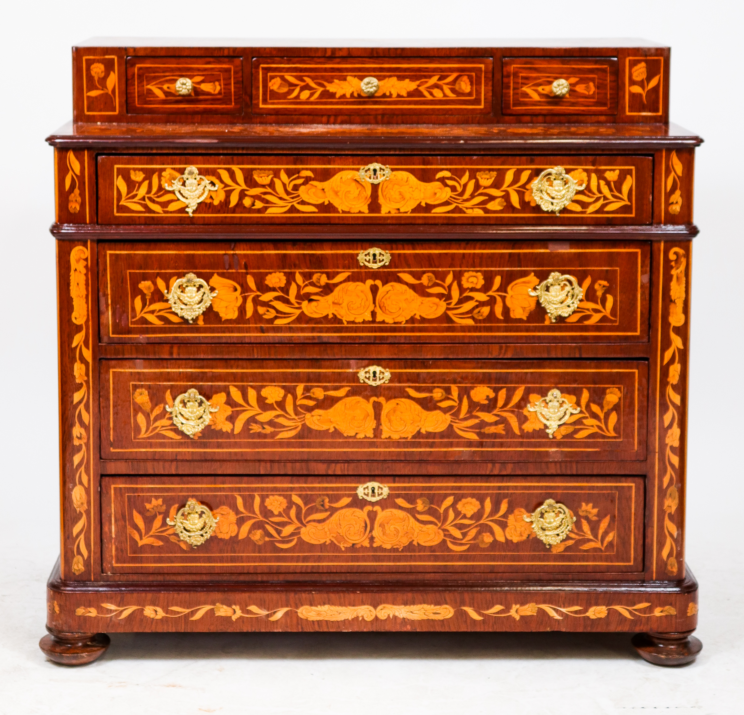 DUTCH MARQUETRY INLAID COMMODE