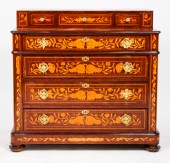 DUTCH MARQUETRY INLAID COMMODE