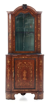Dutch marquetry inlaid fruitwood