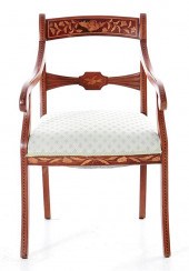 Dutch marquetry inlaid mahogan