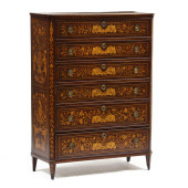 DUTCH MARQUETRY INLAID SEMI-TA