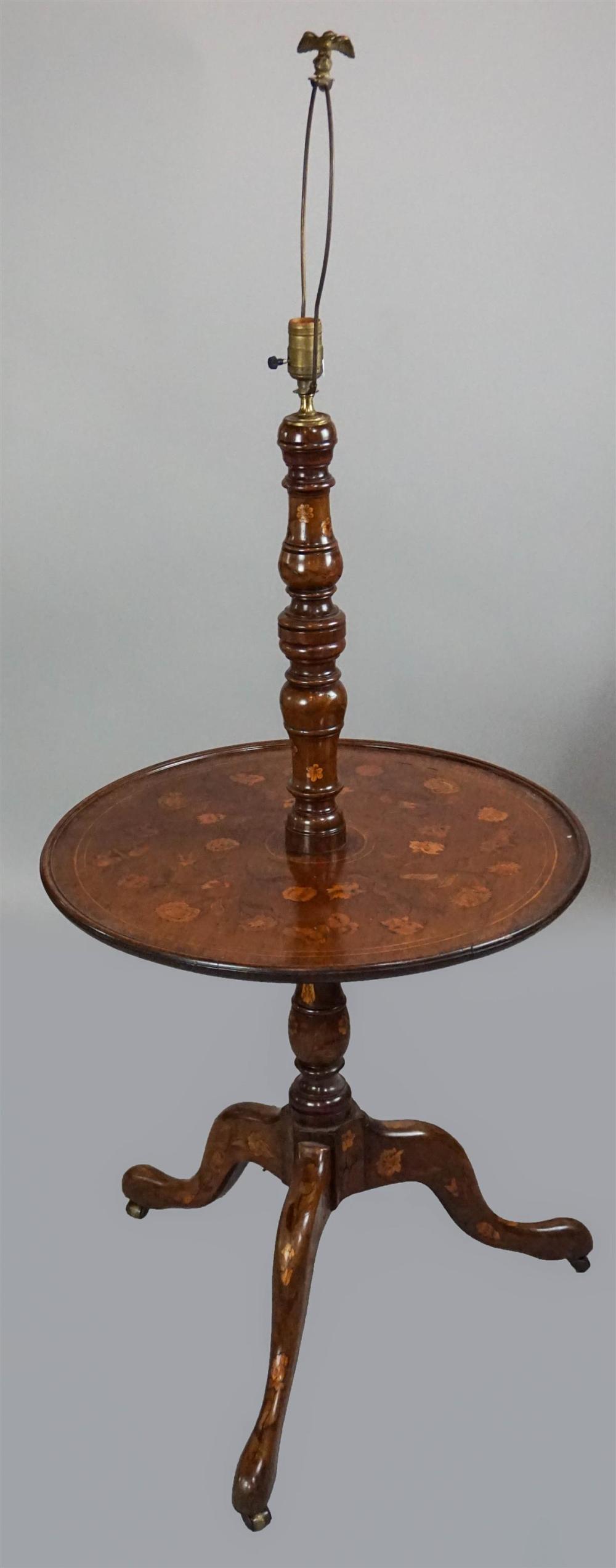 DUTCH MARQUETRY MAHOGANY DUMBWAITER
