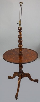 DUTCH MARQUETRY MAHOGANY DUMBW