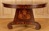 DUTCH MARQUETRY MAHOGANY INLAI