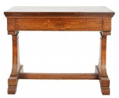 DUTCH MARQUETRY MAHOGANY LIBRA