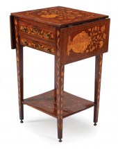 DUTCH MARQUETRY OCCASIONAL TAB