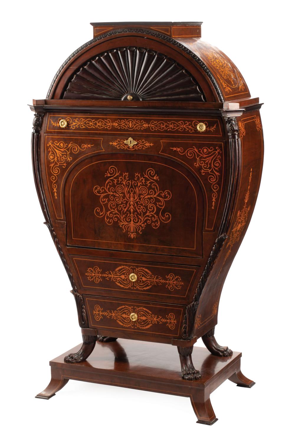 DUTCH MARQUETRY SECRETAIRE A