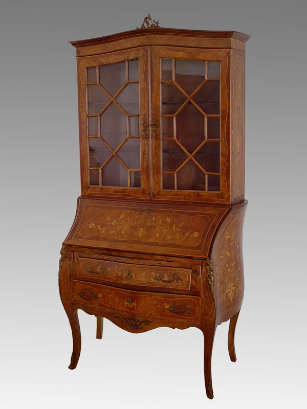DUTCH MARQUETRY SECRETARY DESK: