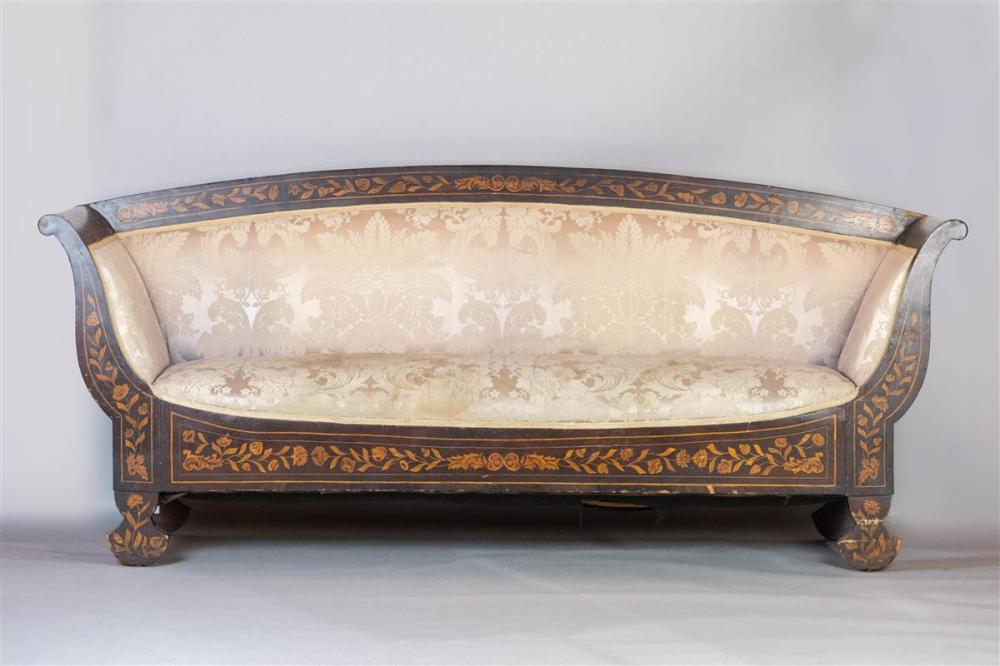 DUTCH MARQUETRY SETTEE, CIRCA